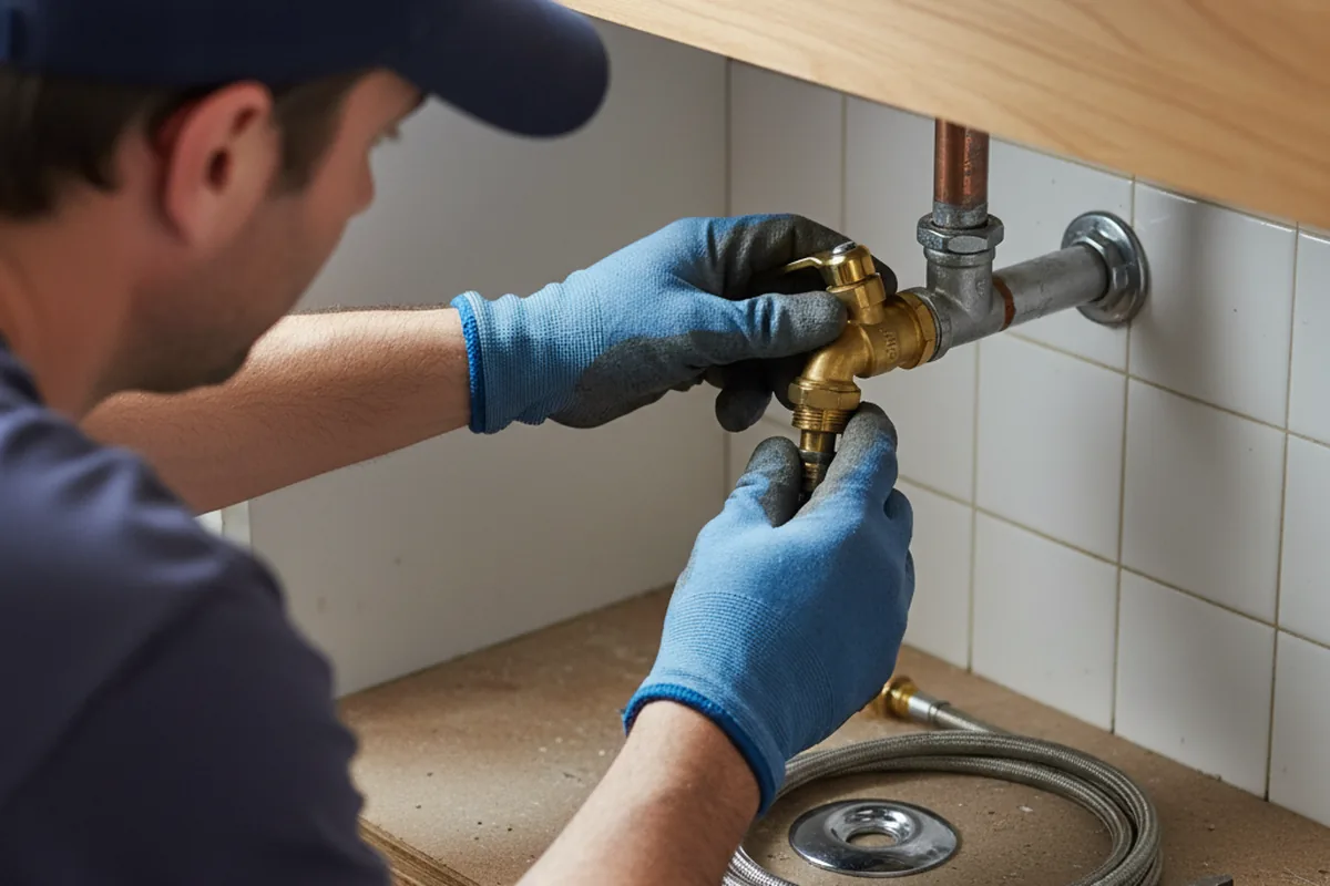 Shutoff valve and fitting work during Faucet and Fixture Repair in Yellow Spring